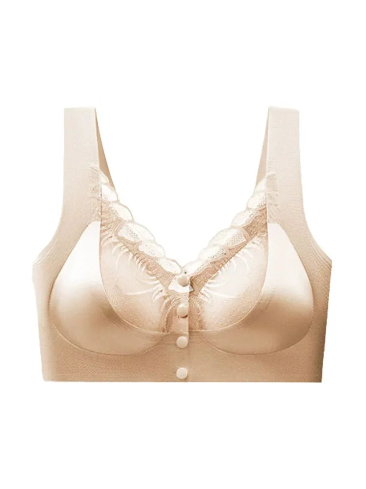 wear Lace Front Closure Bra Full Coverage Secure Support Wireless Sleep Comfort