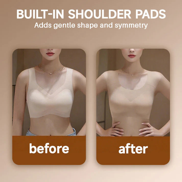 Womens 2-in-1 Seamless Underwear with Built-in Shoulder Pad