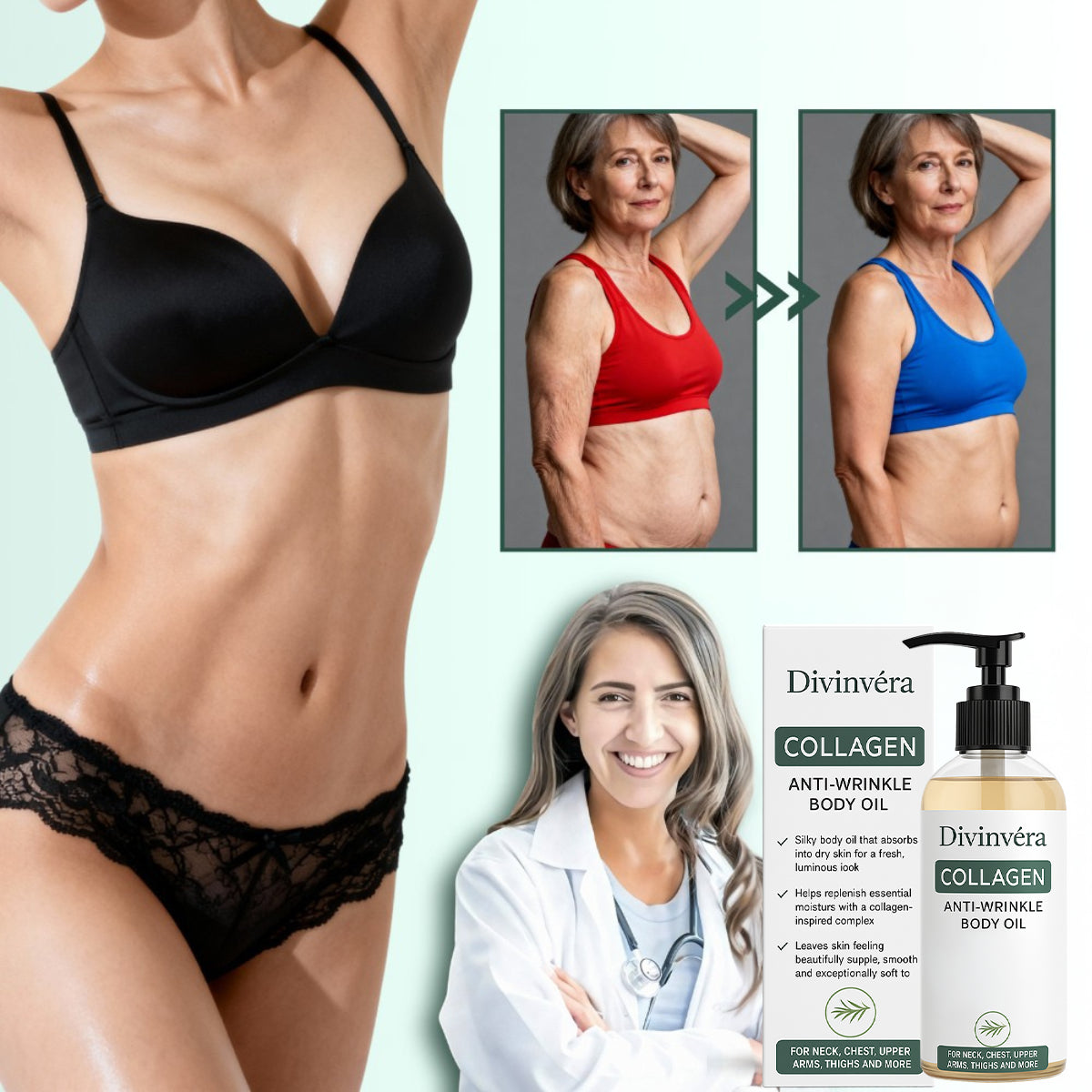 Divinvéra Collagen Oil | Tightens and lifts sagging skin by 98% within 24 hours