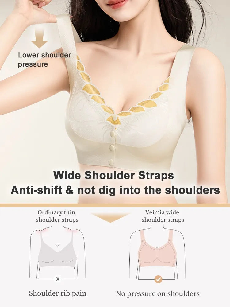 wear Lace Front Closure Bra Full Coverage Secure Support Wireless Sleep Comfort
