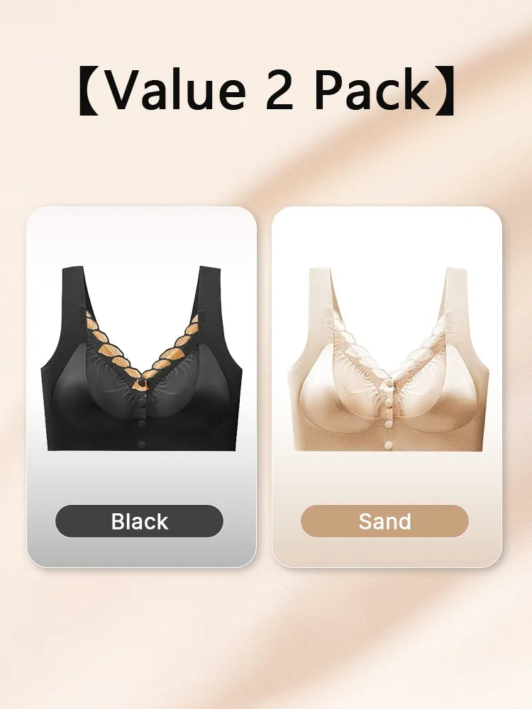 wear Lace Front Closure Bra Full Coverage Secure Support Wireless Sleep Comfort