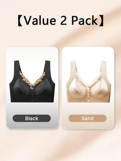 wear Lace Front Closure Bra Full Coverage Secure Support Wireless Sleep Comfort