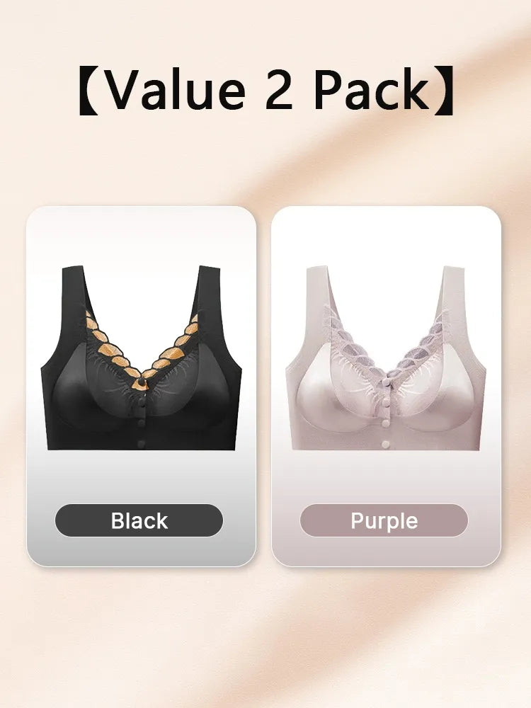 wear Lace Front Closure Bra Full Coverage Secure Support Wireless Sleep Comfort
