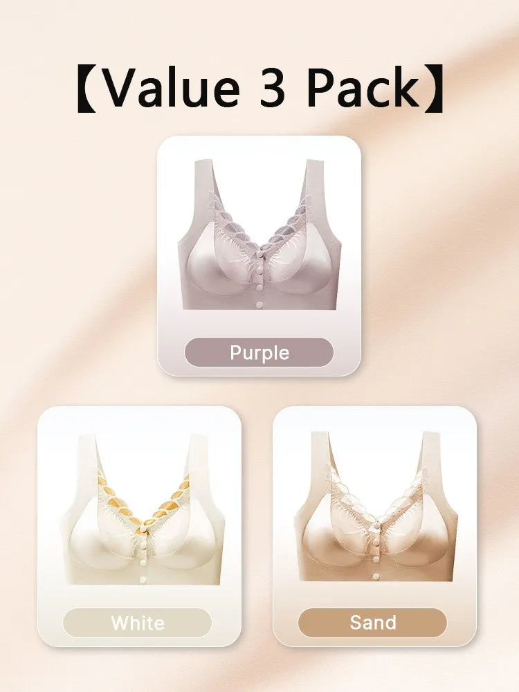 wear Lace Front Closure Bra Full Coverage Secure Support Wireless Sleep Comfort