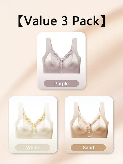 wear Lace Front Closure Bra Full Coverage Secure Support Wireless Sleep Comfort
