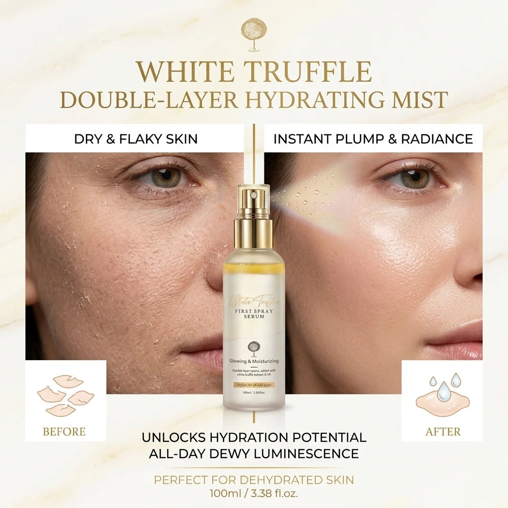 ✨ White Truffle Double-Layer Hydrating MistHE——Korean Glass Skin Starts With One Spray 💧🤍