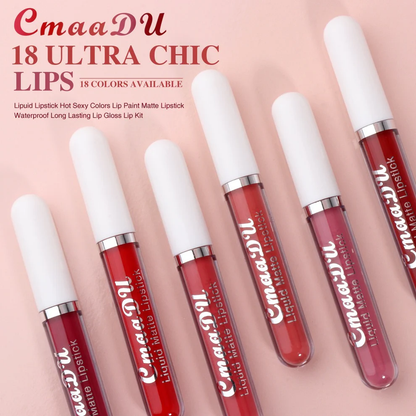 💖10Pcs Liquid Matte Matt Lipstick Set, Long Lasting Lipstick 24 hour Waterproof Lip Gloss