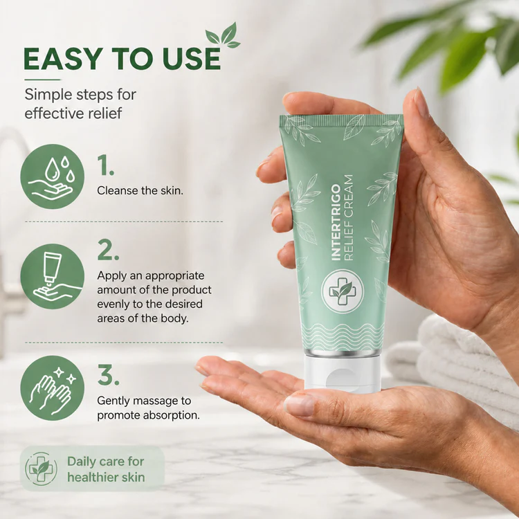 Intertrigo Relief Cream treats 99% of skin fold rashes from the first application✨